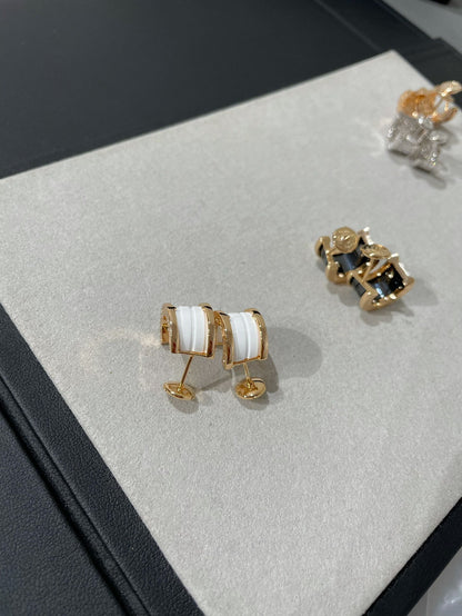[Ornora Jewelry]ZERO 1 PINK GOLD CERAMIC EARRINGS