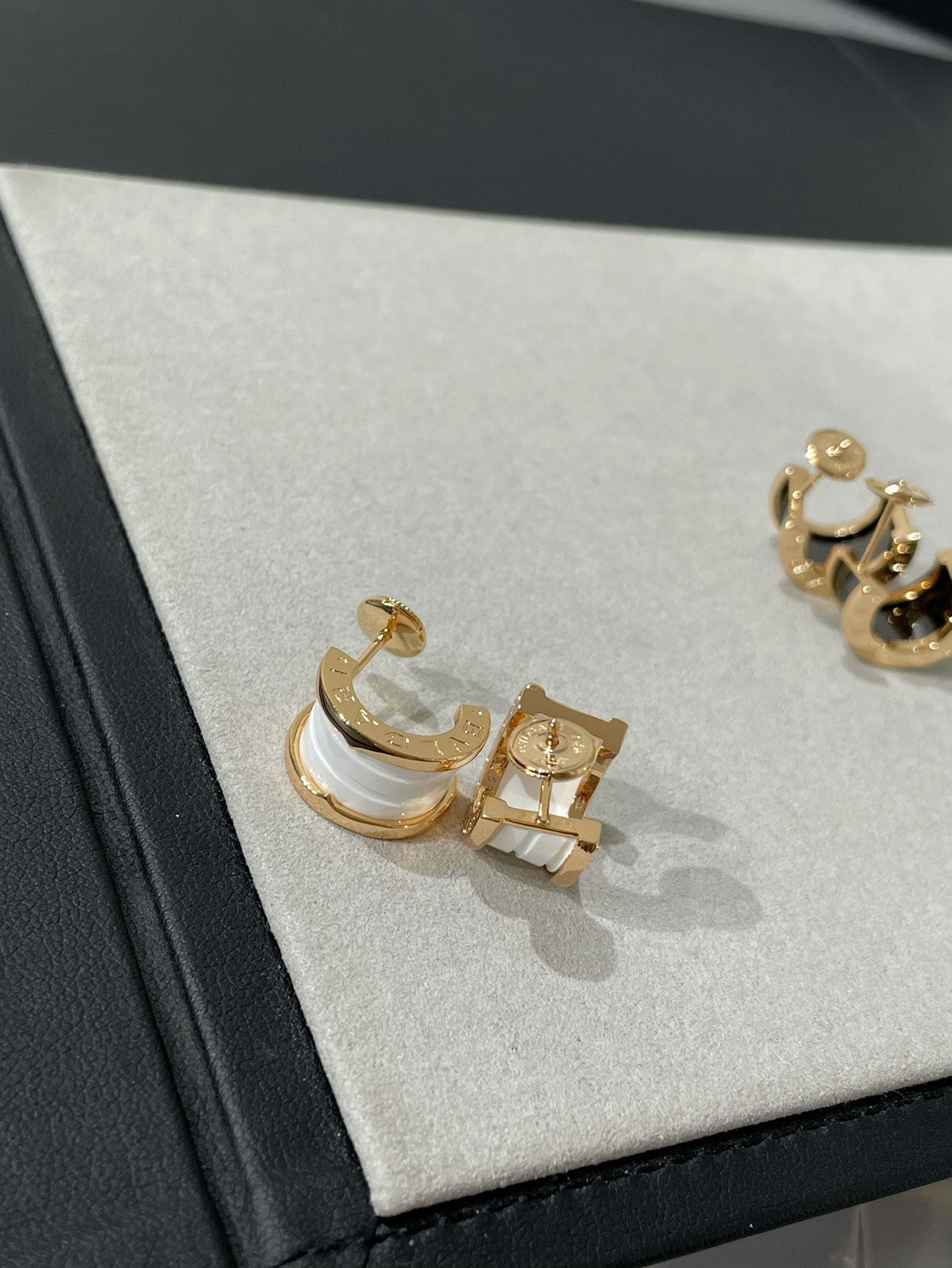 [Ornora Jewelry]ZERO 1 PINK GOLD CERAMIC EARRINGS