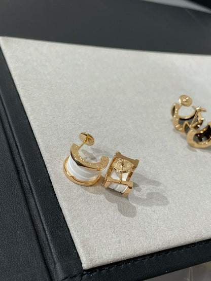 [Ornora Jewelry]ZERO 1 PINK GOLD CERAMIC EARRINGS