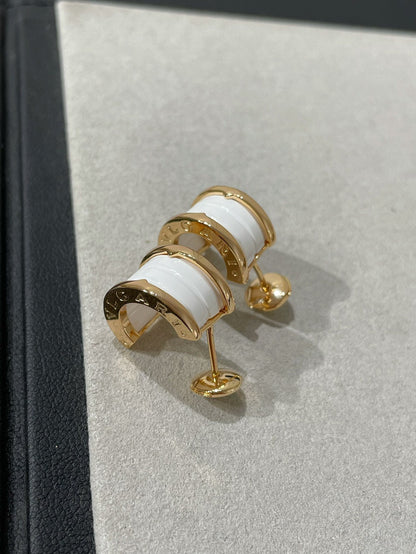 [Ornora Jewelry]ZERO 1 PINK GOLD CERAMIC EARRINGS