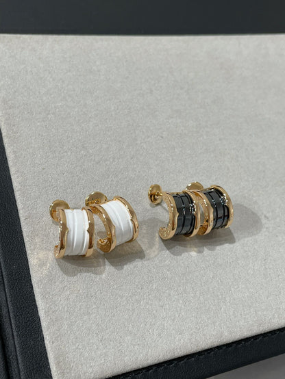 [Ornora Jewelry]ZERO 1 PINK GOLD CERAMIC EARRINGS