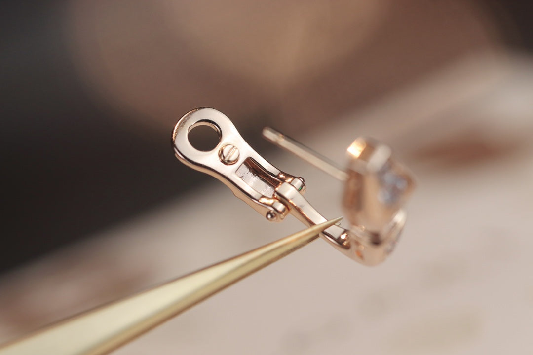[Ornora Jewelry]SERPENT PINK GOLD DIAMOND EARRINGS