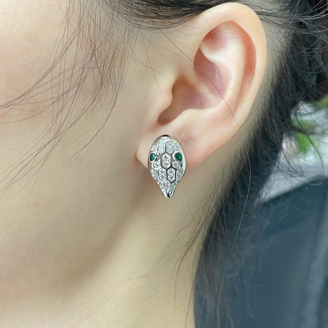 [Ornora Jewelry]SERPENT DIAMOND STUD EARRINGS