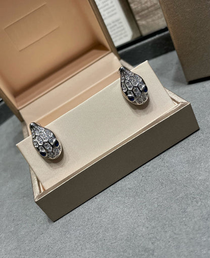 [Ornora Jewelry]SERPENT DIAMOND STUD EARRINGS