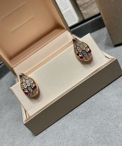 [Ornora Jewelry]SERPENT DIAMOND STUD EARRINGS