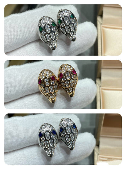 [Ornora Jewelry]SERPENT DIAMOND STUD EARRINGS
