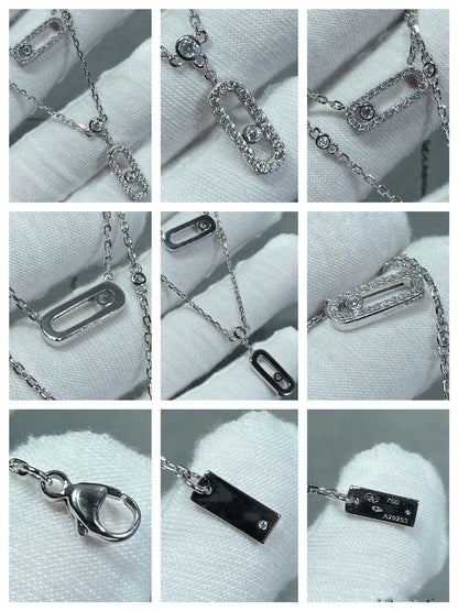[Ornora Jewelry]MOVE 2 ROW DIAMOND NECKLACE