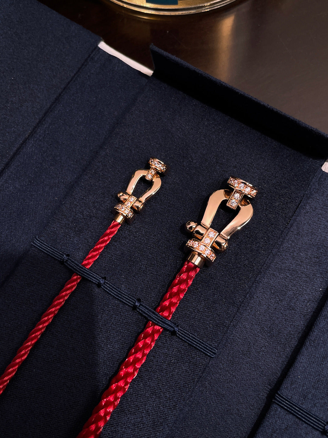 [Ornora Jewelry]FORCE 10 HALF DIAMOND PINK GOLD RED CORDERI LARGE AND MEDIUM MODEL