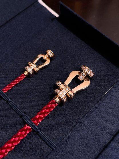 [Ornora Jewelry]FORCE 10 HALF DIAMOND PINK GOLD RED CORDERI LARGE AND MEDIUM MODEL