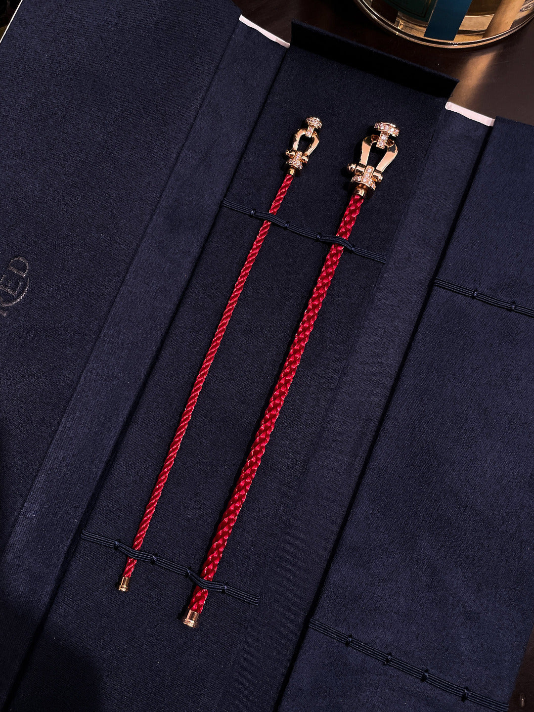 [Ornora Jewelry]FORCE 10 HALF DIAMOND PINK GOLD RED CORDERI LARGE AND MEDIUM MODEL