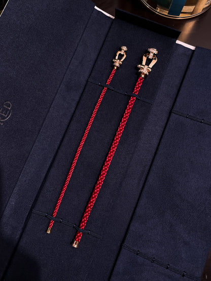 [Ornora Jewelry]FORCE 10 HALF DIAMOND PINK GOLD RED CORDERI LARGE AND MEDIUM MODEL