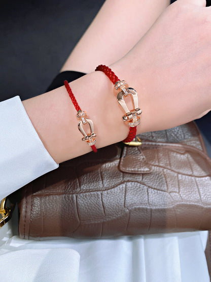 [Ornora Jewelry]FORCE 10 HALF DIAMOND PINK GOLD RED CORDERI LARGE AND MEDIUM MODEL