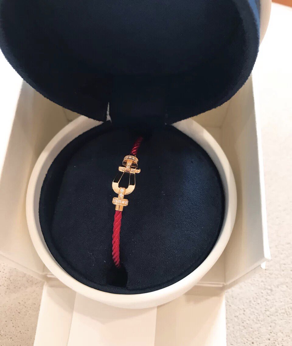 [Ornora Jewelry]FORCE 10 HALF DIAMOND PINK GOLD RED CORDERI LARGE AND MEDIUM MODEL