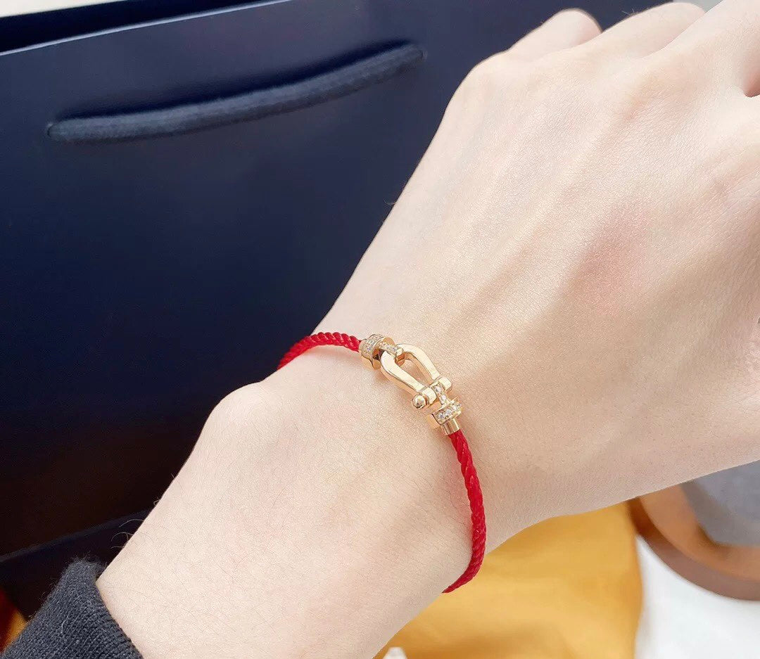 [Ornora Jewelry]FORCE 10 HALF DIAMOND PINK GOLD RED CORDERI LARGE AND MEDIUM MODEL