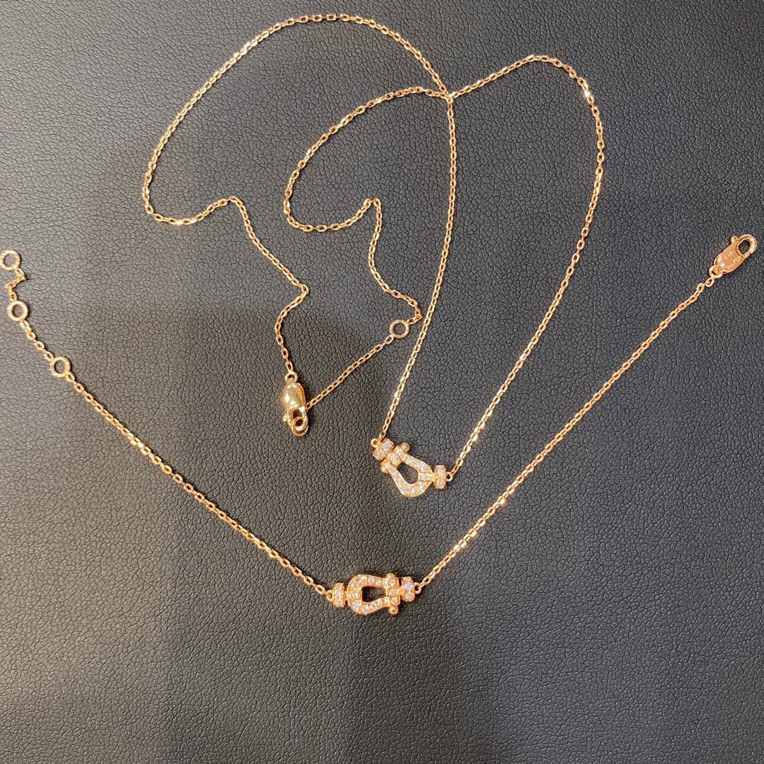 [Ornora Jewelry]FORCE 10 DIAMOND PINK GOLD NECKLACE MINI MODEL