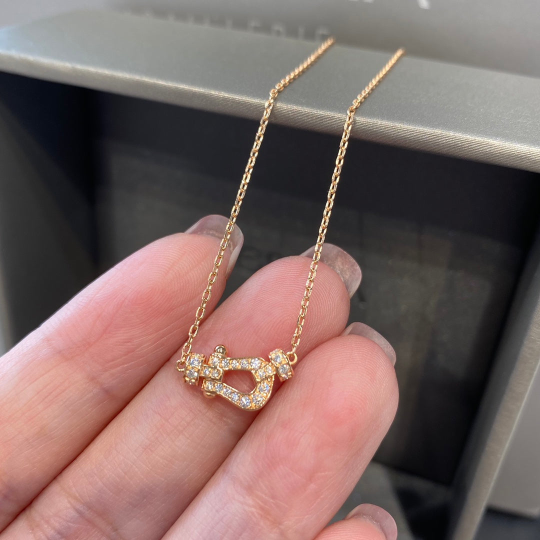 [Ornora Jewelry]FORCE 10 DIAMOND PINK GOLD NECKLACE MINI MODEL
