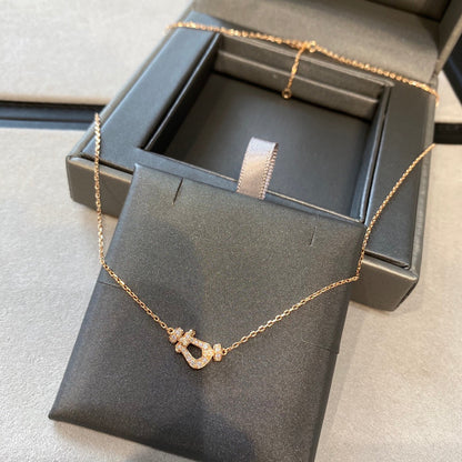 [Ornora Jewelry]FORCE 10 DIAMOND PINK GOLD NECKLACE MINI MODEL