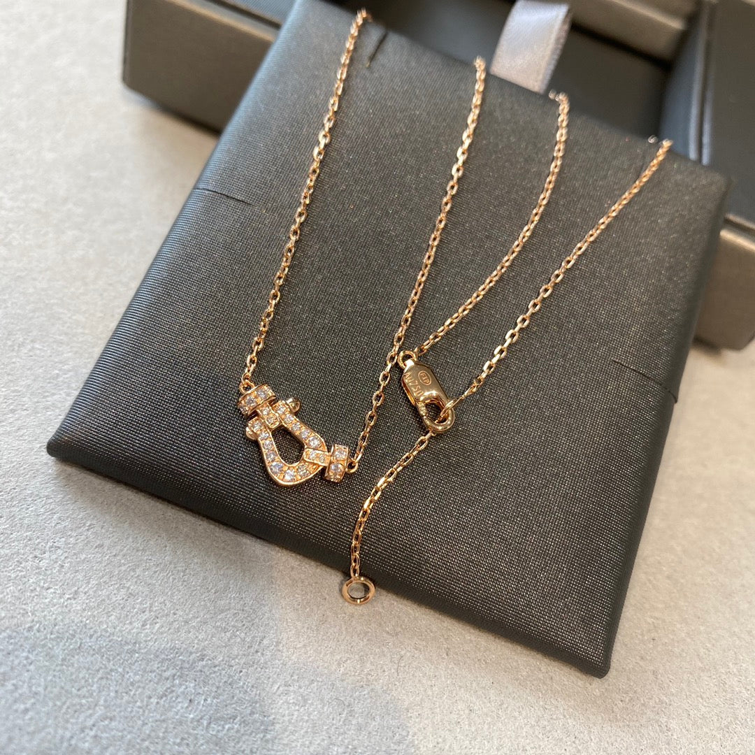 [Ornora Jewelry]FORCE 10 DIAMOND PINK GOLD NECKLACE MINI MODEL