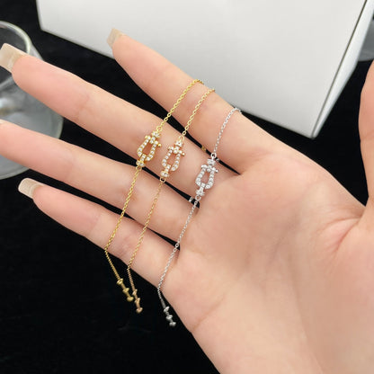 [Ornora Jewelry]FORCE 10 FULL DIAMOND BUCKLE CHAIN LINK MINI MODEL