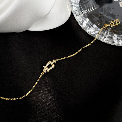 [Ornora Jewelry]FORCE 10 FULL DIAMOND BUCKLE CHAIN LINK MINI MODEL