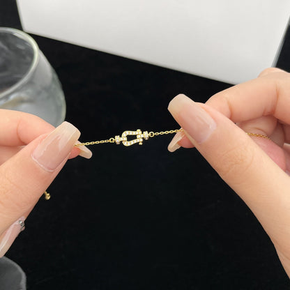 [Ornora Jewelry]FORCE 10 FULL DIAMOND BUCKLE CHAIN LINK MINI MODEL
