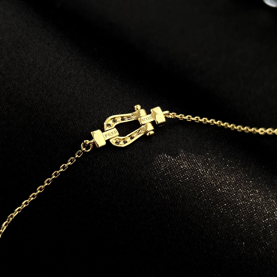 [Ornora Jewelry]FORCE 10 FULL DIAMOND BUCKLE CHAIN LINK MINI MODEL