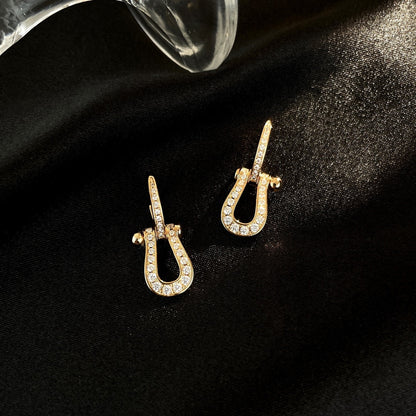 [Ornora Jewelry]FORCE 10 FULL DIAMOND DROP EARRINGS MEDIUM MODEL