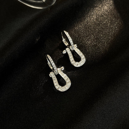 [Ornora Jewelry]FORCE 10 FULL DIAMOND DROP EARRINGS MEDIUM MODEL