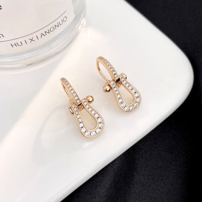 [Ornora Jewelry]FORCE 10 FULL DIAMOND DROP EARRINGS MEDIUM MODEL