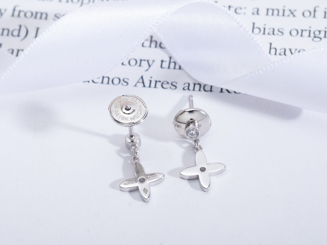 [Ornora Jewelry]VIDYLLE SILVER DIAMOND MINI DROP EARRINGS