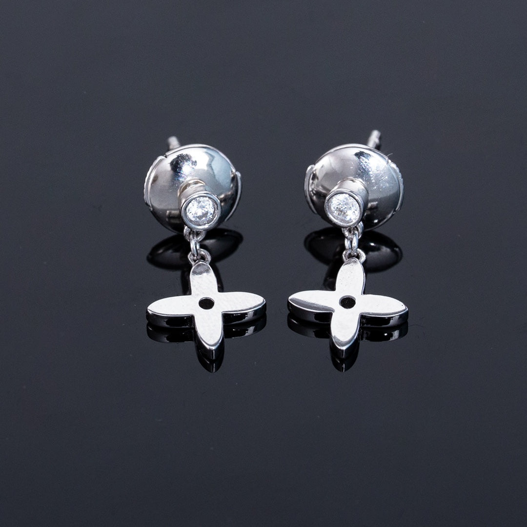 [Ornora Jewelry]VIDYLLE SILVER DIAMOND MINI DROP EARRINGS