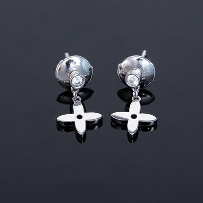 [Ornora Jewelry]VIDYLLE SILVER DIAMOND MINI DROP EARRINGS