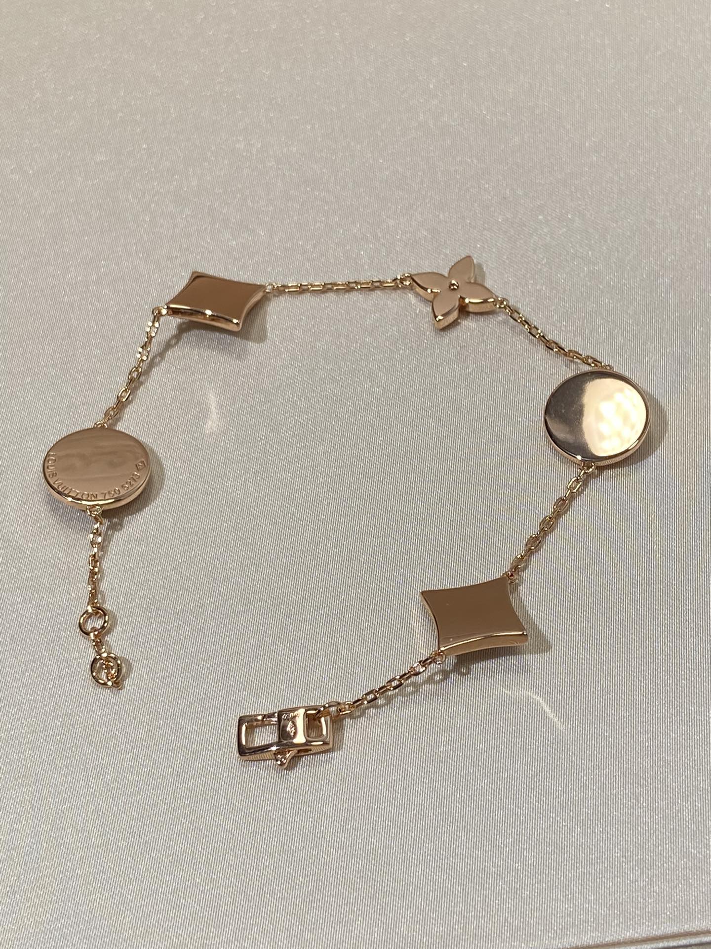 [Ornora Jewelry]STAR AND SUN 5 MOTIF MOP PINK GOLD BRACELET