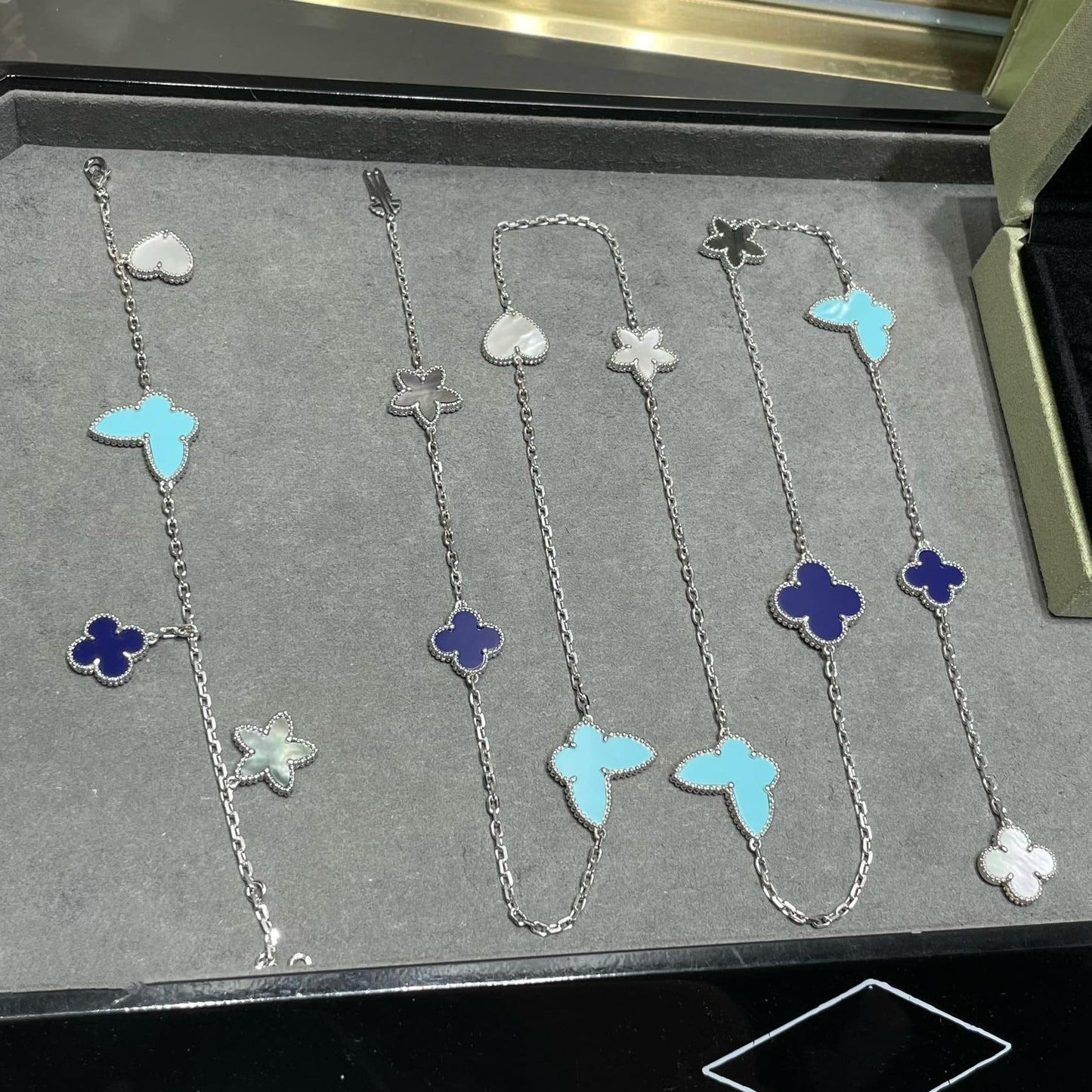 [Ornora Jewelry]LUCKY CLOVER SILVER 11 MOTIF NECKLACE