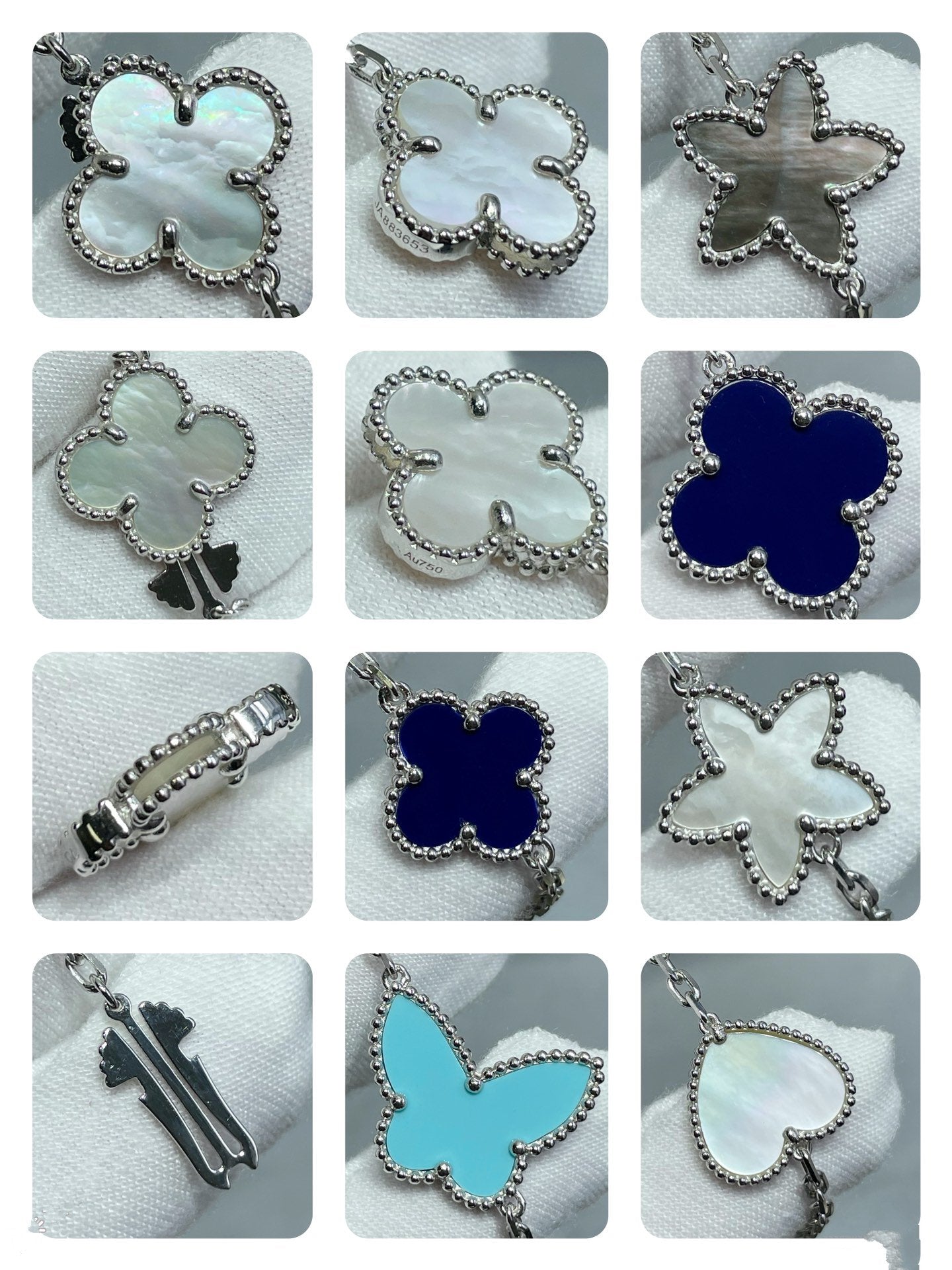 [Ornora Jewelry]LUCKY CLOVER SILVER 11 MOTIF NECKLACE
