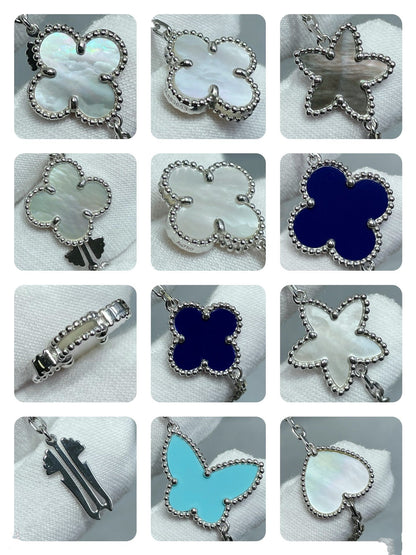 [Ornora Jewelry]LUCKY CLOVER SILVER 11 MOTIF NECKLACE