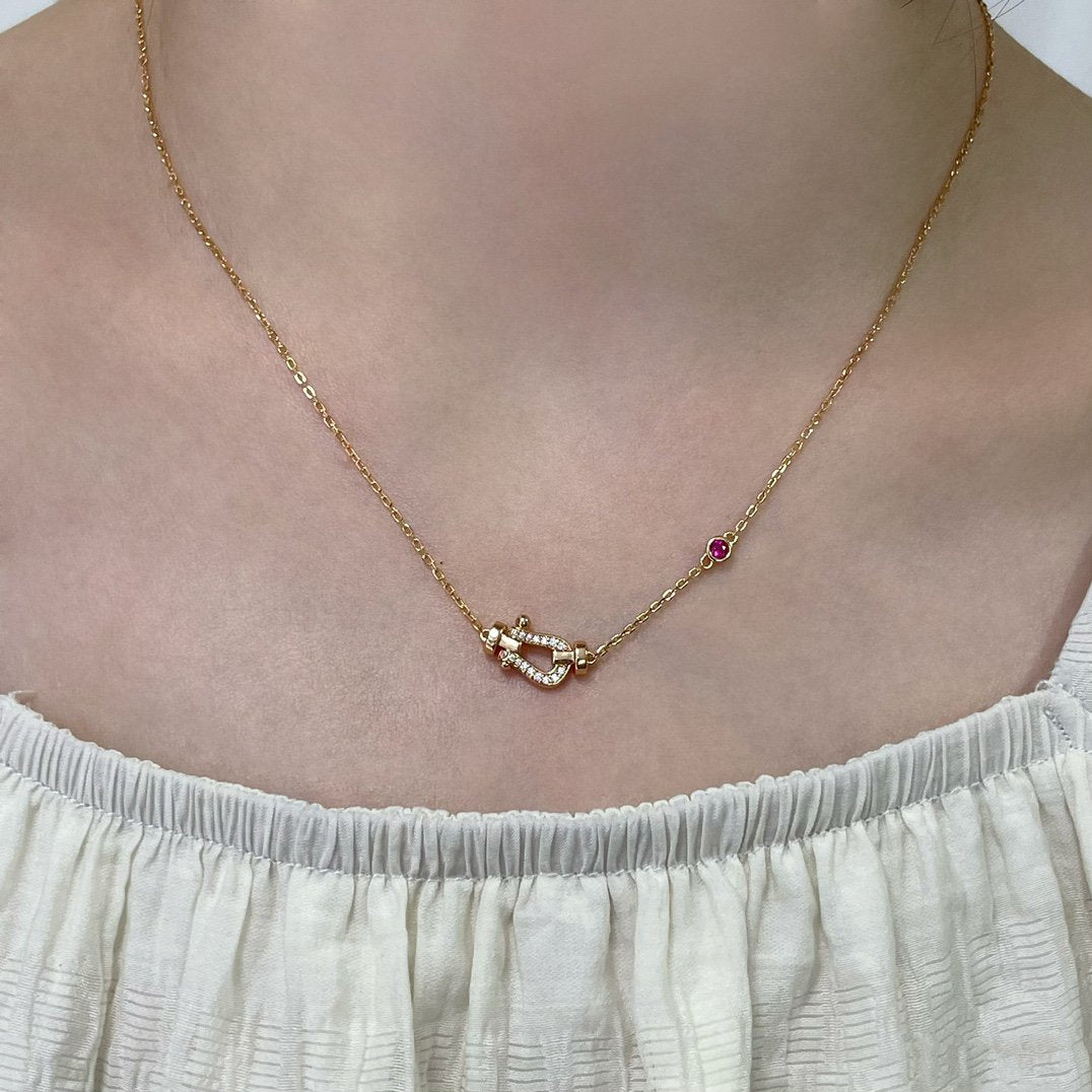 [Ornora Jewelry]FORCE 10 DIAMOND PINK GOLD NECKLACE