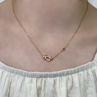 [Ornora Jewelry]FORCE 10 DIAMOND PINK GOLD NECKLACE