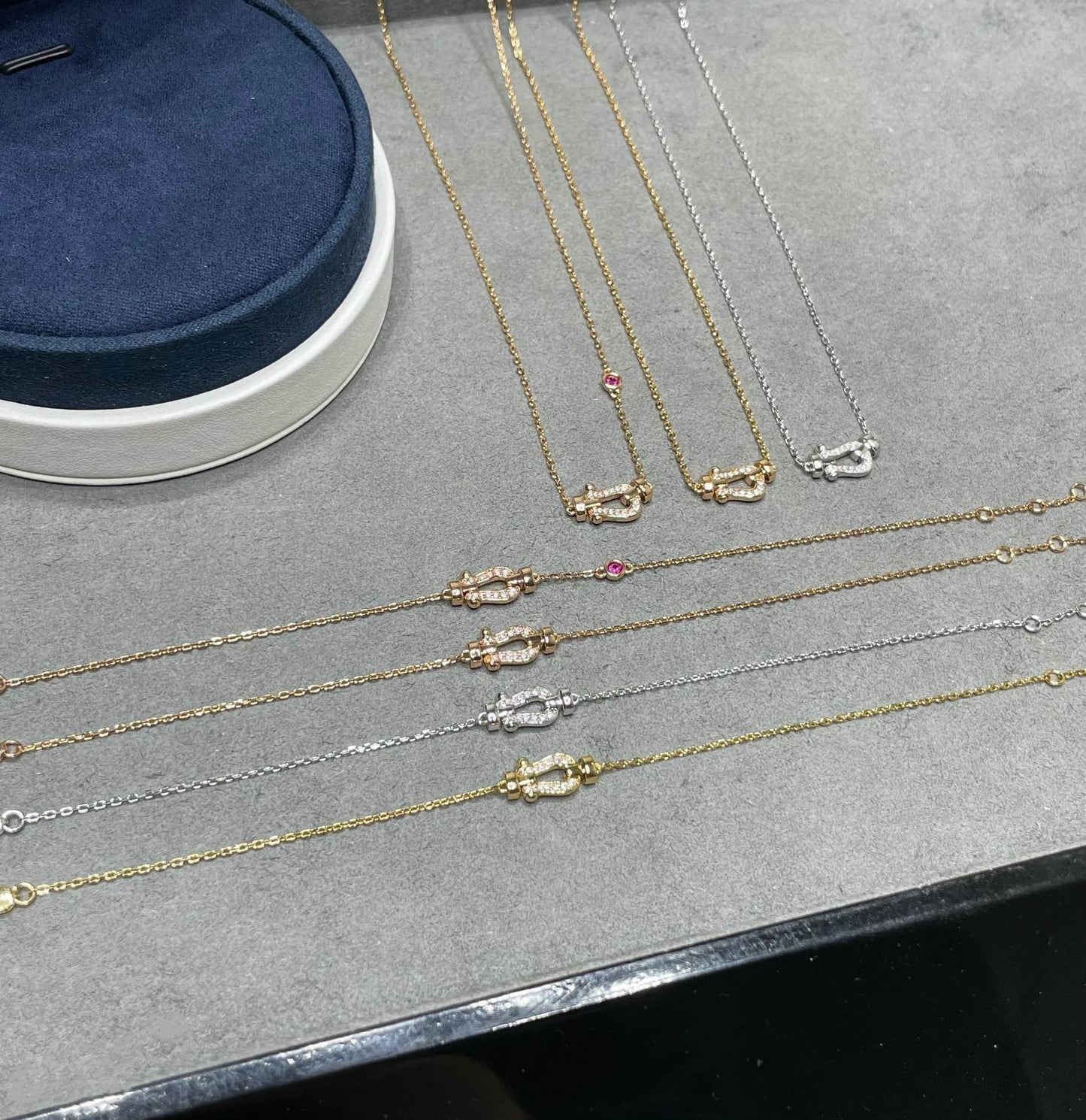 [Ornora Jewelry]FORCE 10 DIAMOND PINK GOLD NECKLACE