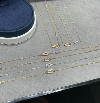 [Ornora Jewelry]FORCE 10 DIAMOND PINK GOLD NECKLACE