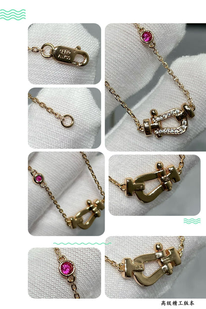 [Ornora Jewelry]FORCE 10 DIAMOND PINK GOLD NECKLACE