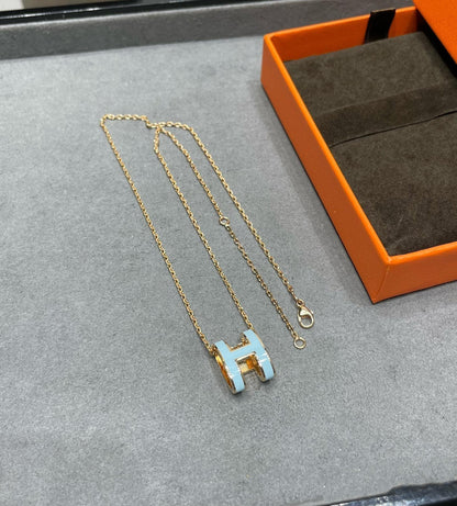 [Ornora Jewelry]POP H SKY BLUE NECKLACE