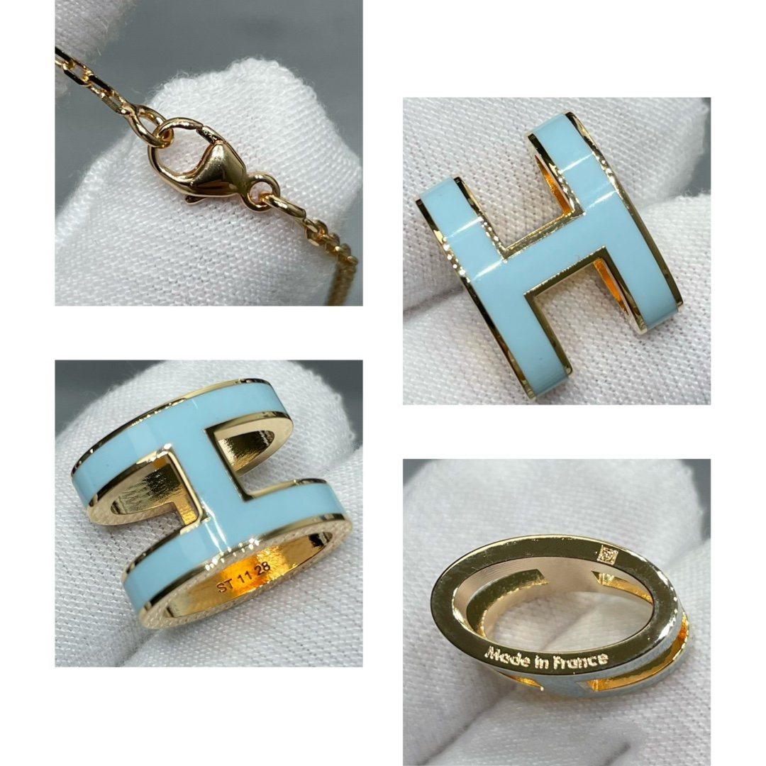 [Ornora Jewelry]POP H SKY BLUE NECKLACE