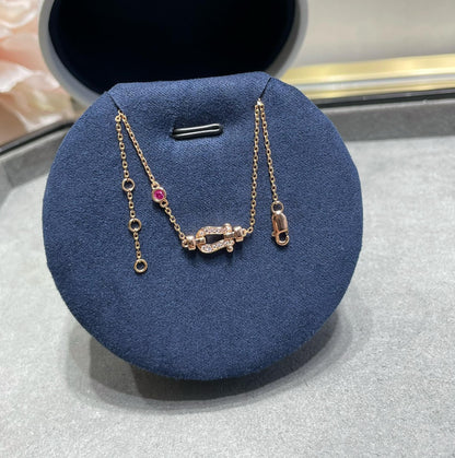 [Ornora Jewelry]FORCE 10 DIAMOND CHAIN LINK PINK GOLD BRACELET