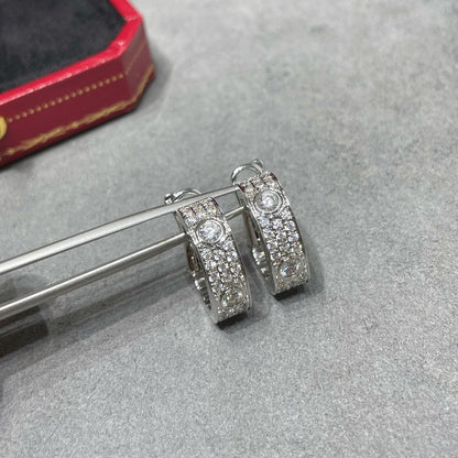 [Ornora Jewelry]LOVE 5.5MM DIAMOND PAVED EARRINGS