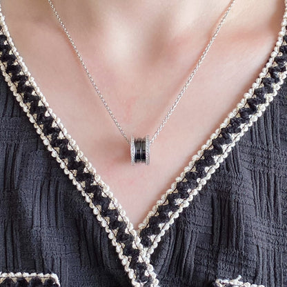 [Ornora Jewelry]ZERO 1 DIAMOND CERAMIC NECKLACE