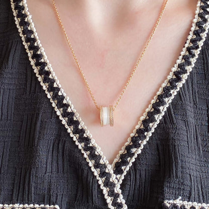 [Ornora Jewelry]ZERO 1 DIAMOND CERAMIC NECKLACE