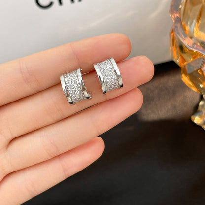 [Ornora Jewelry]ZERO 1 DIAMOND PAVED EARRINGS
