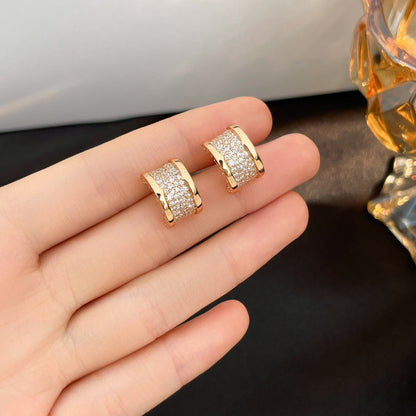 [Ornora Jewelry]ZERO 1 DIAMOND PAVED EARRINGS