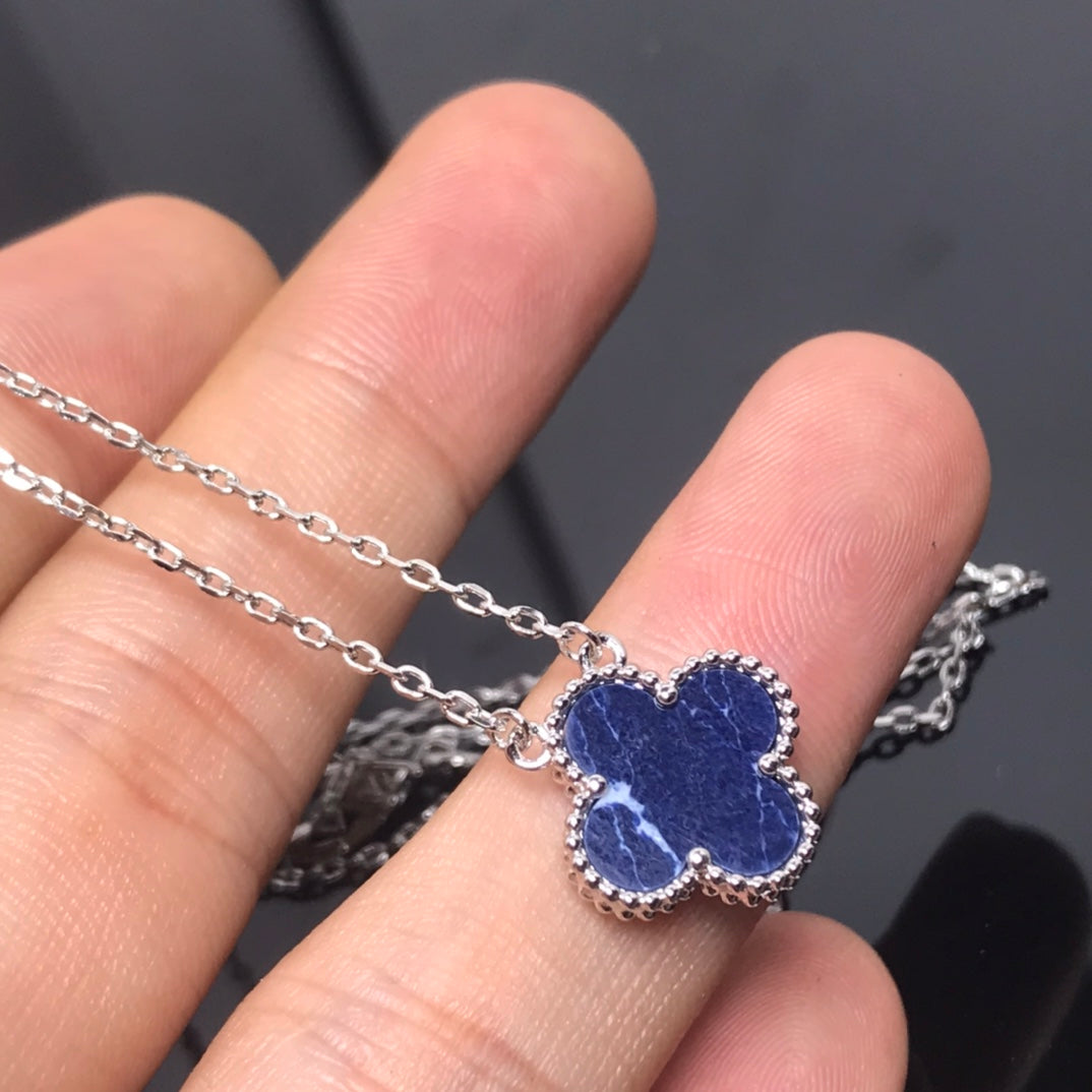 [Ornora Jewelry]CLOVER PIETERSITE SILVER LONG NECKLACE